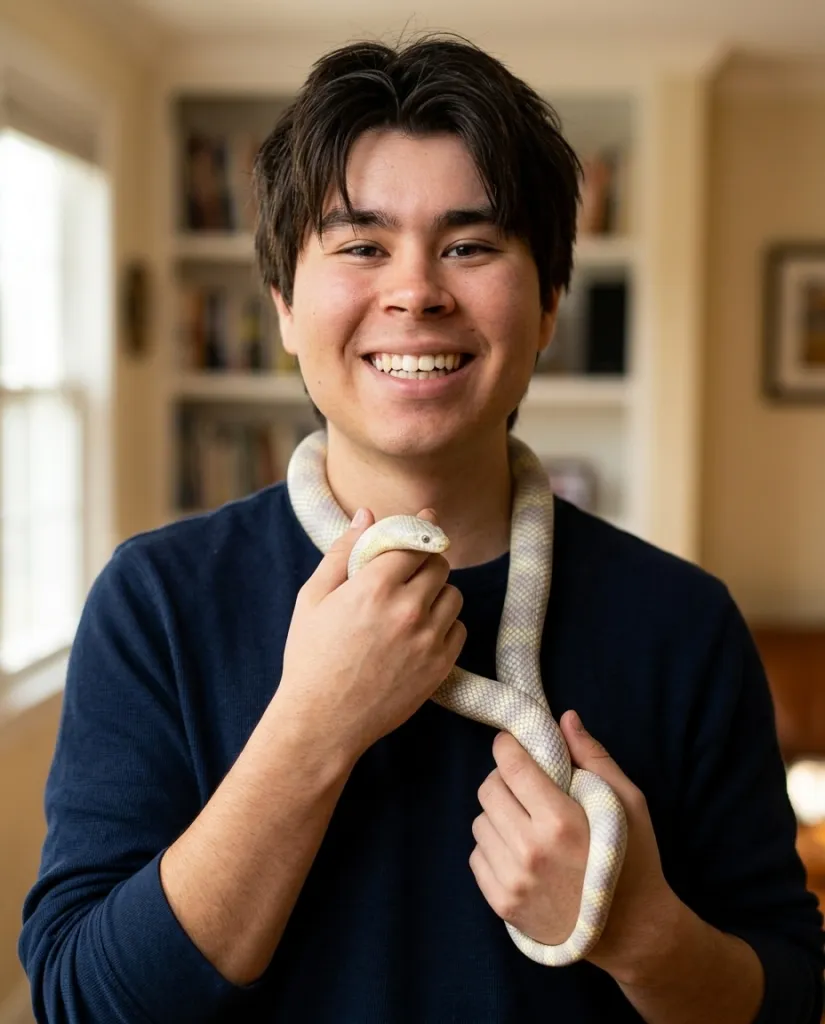 Ricardo with his snake
